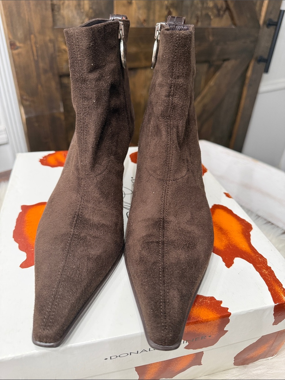 DONALD J PLINER Lola Ankle Suede Booties - Picture 3 of 12